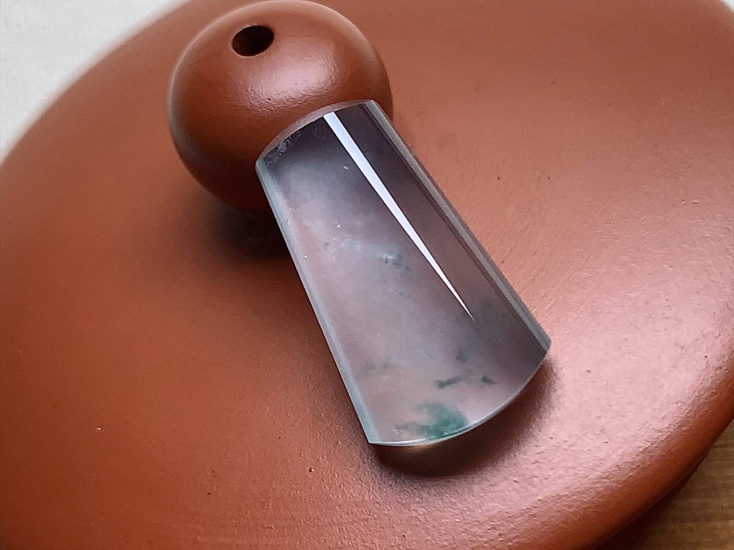 ️ 玻璃种飘花素牌 飘花素雅，冰透感十足，无裂，尺寸18.5*10.4*4