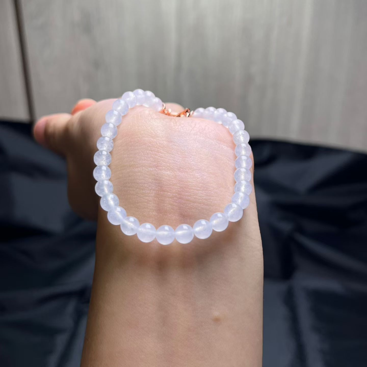 ️ 白冰手串，卡5.5mm，31颗
