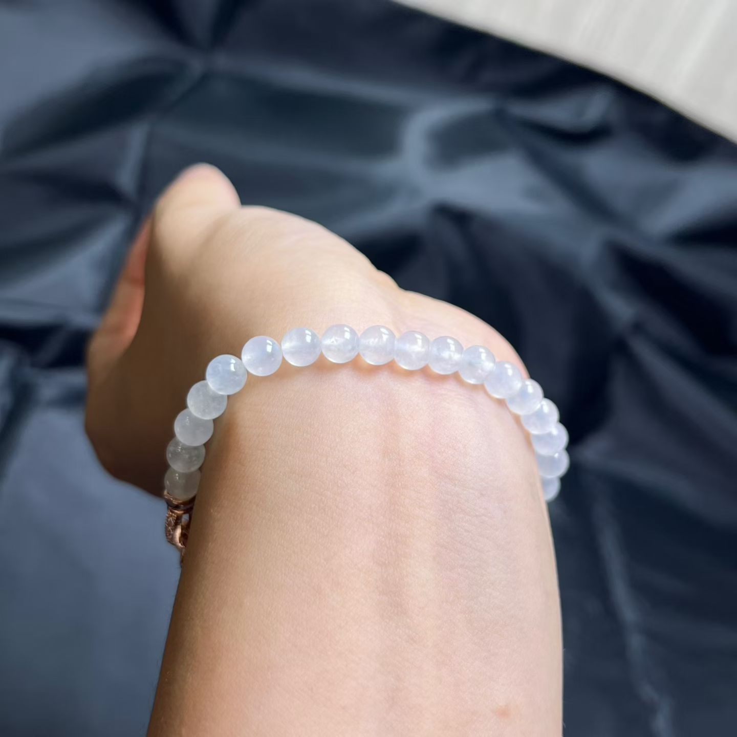 ️ 白冰手串，卡5.5mm，31颗