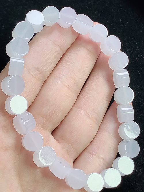 冰种路路通手串，尺寸8.4-5.5mm，D12hwa