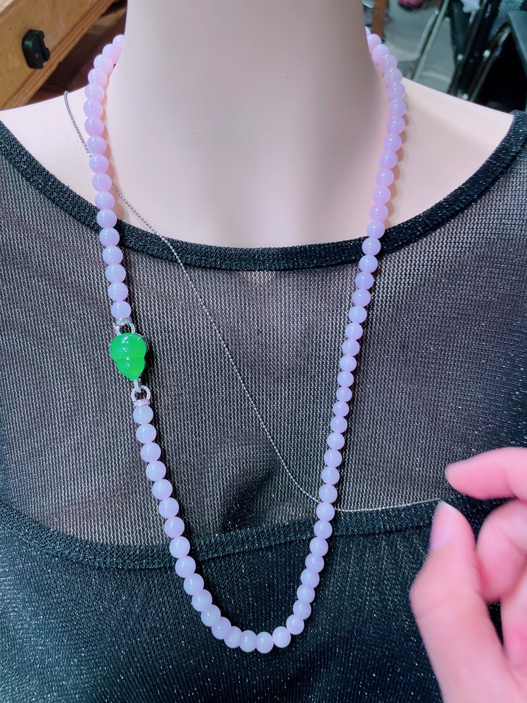️高冰紫珠子项链，晶莹剔透，新颖时尚，品相，6.5-7.4