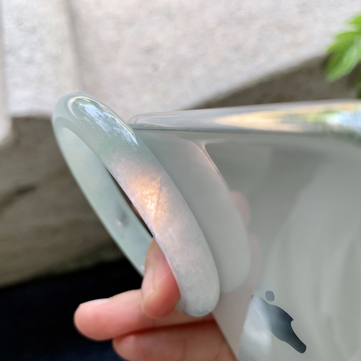 贵妃52 53，圈口53.5/45.5/9.4/7.5，编码C5081320，冰晴底，水润，种老，细腻，打灯有棉线
