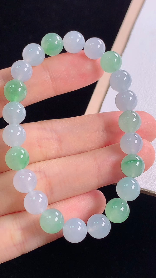 ️双色手链，尺寸:8.0-8.0mm 9