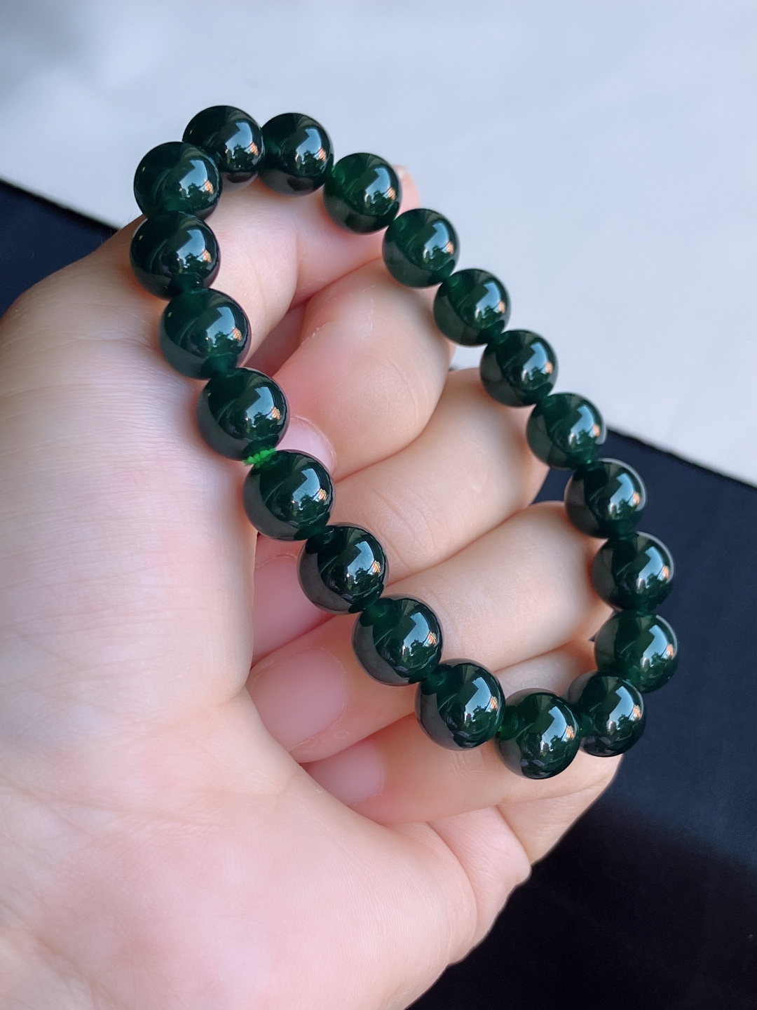 冰透手串，晶莹剔透，尺寸10/自然光实拍