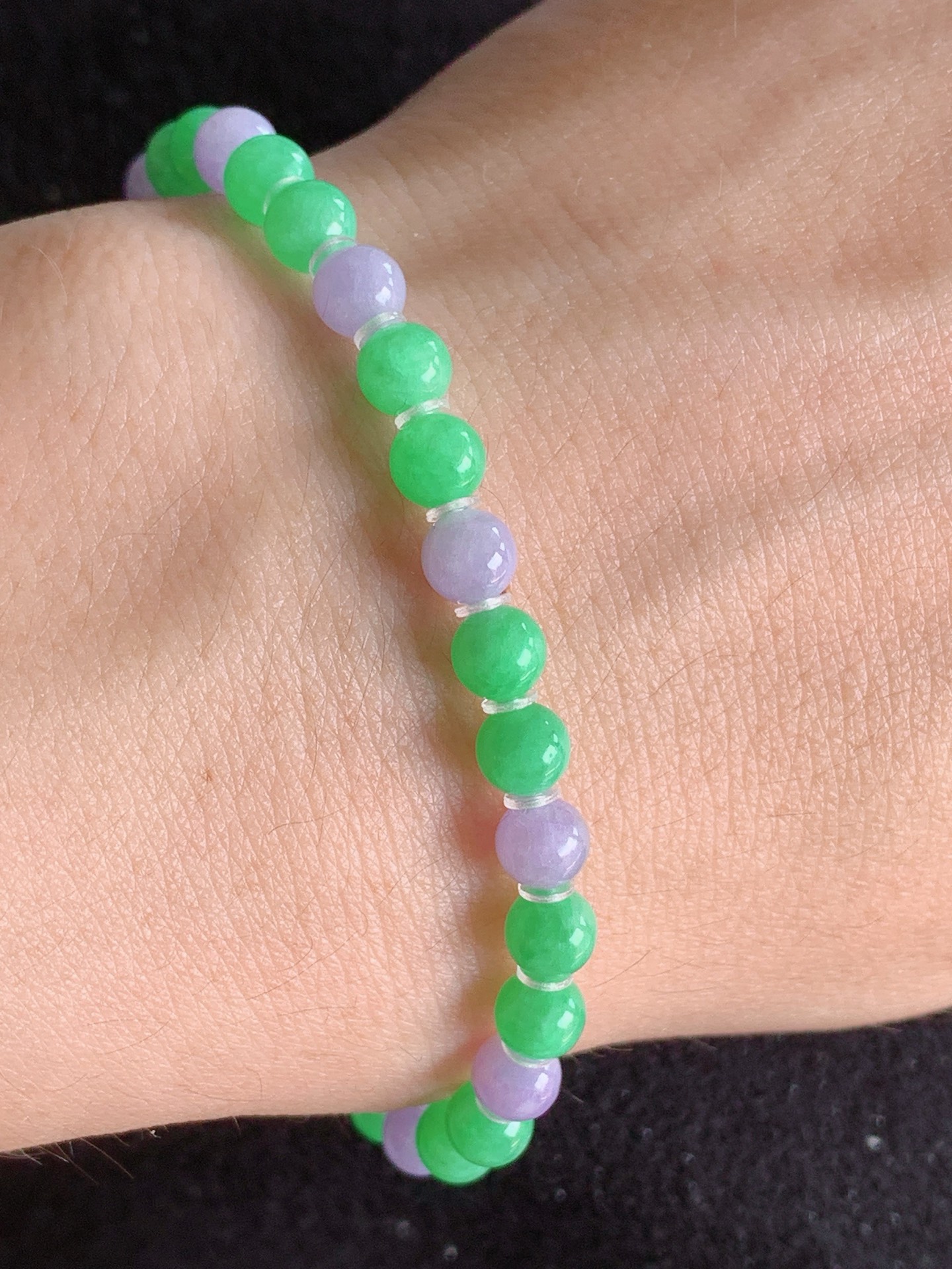 ️【冰多彩手串】，裸石尺寸：49