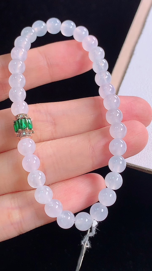 ️冰种手链，尺寸:5.9-5.9mm 8