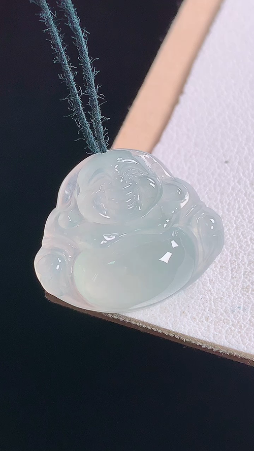 ️冰种佛公，无裂，尺寸:17.2-20.2-6.1mm
