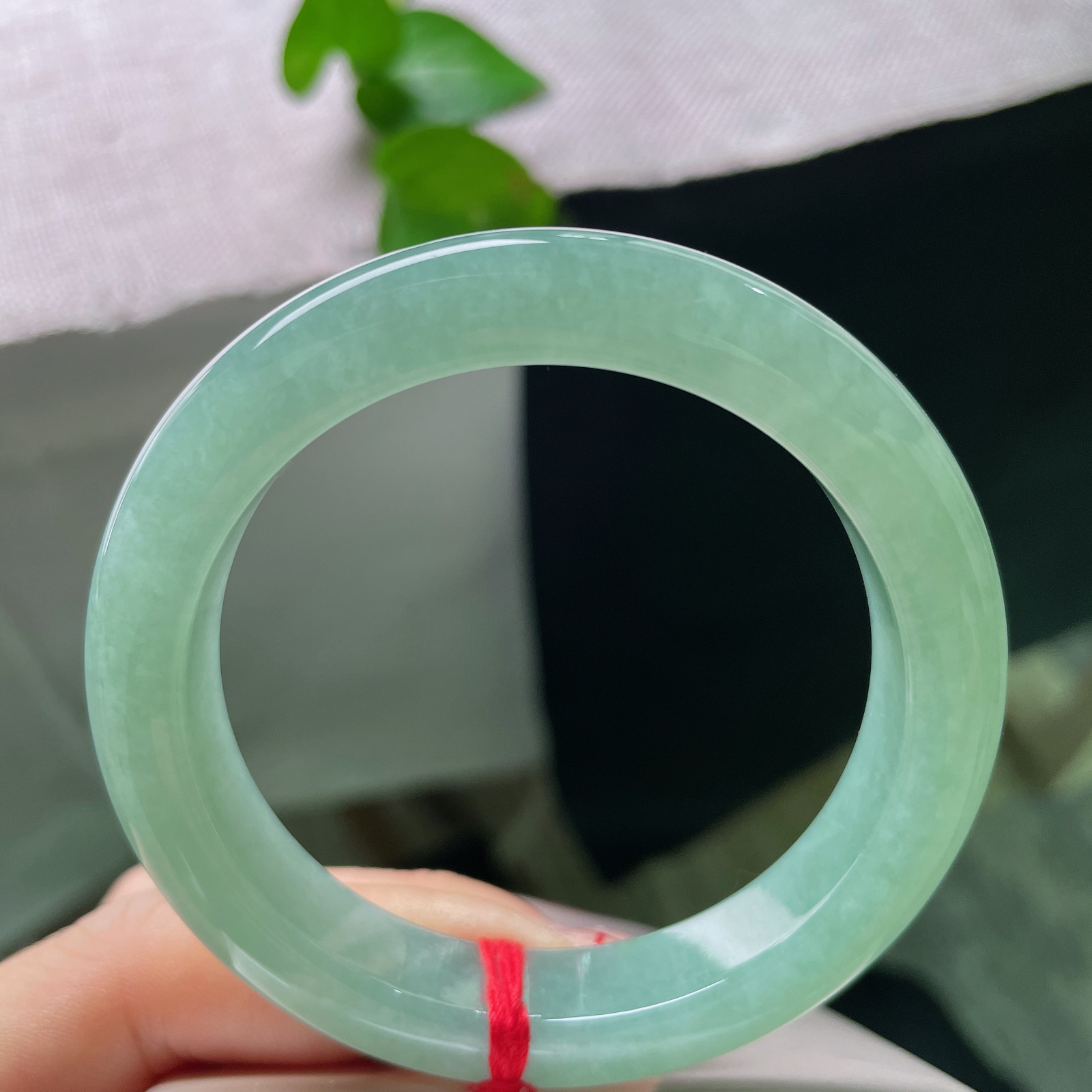 53.6/11/9绿底正圈，水润细腻，清馨怡人，秀丽清新，婉间风华，贵气，ss57392a