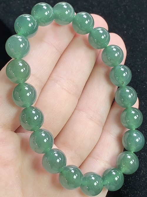 蓝水玉珠手串，尺寸9.6mm，D12dlh
