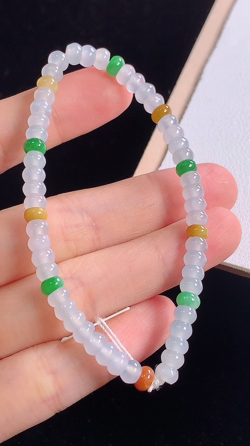 ️三彩手链，尺寸:5.0-3.0mm 9