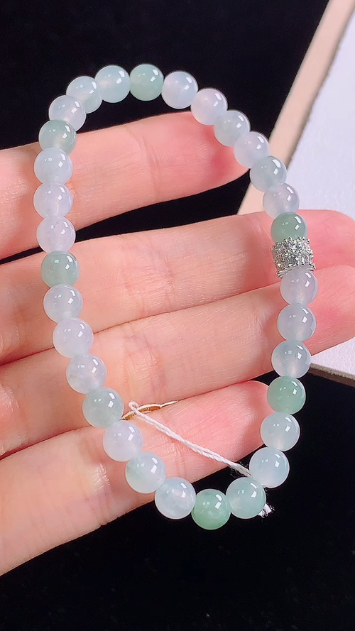 ️冰飘花手链，尺寸:6.0-6.0mm