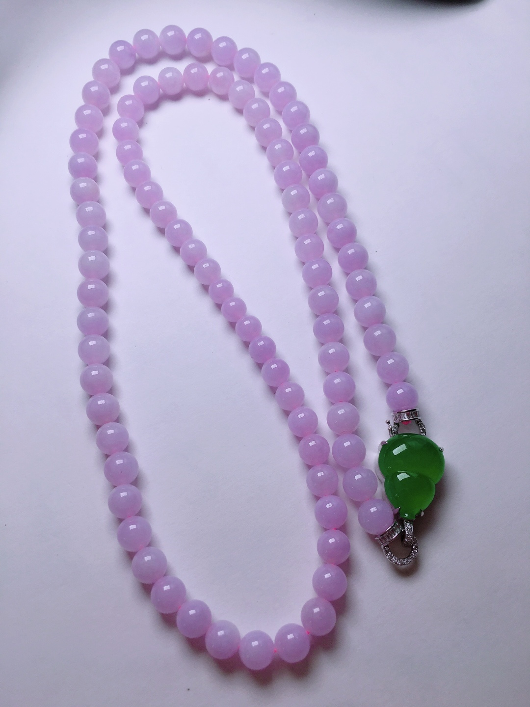️高冰紫珠子项链，晶莹剔透，新颖时尚，品相，6.5-7.4
