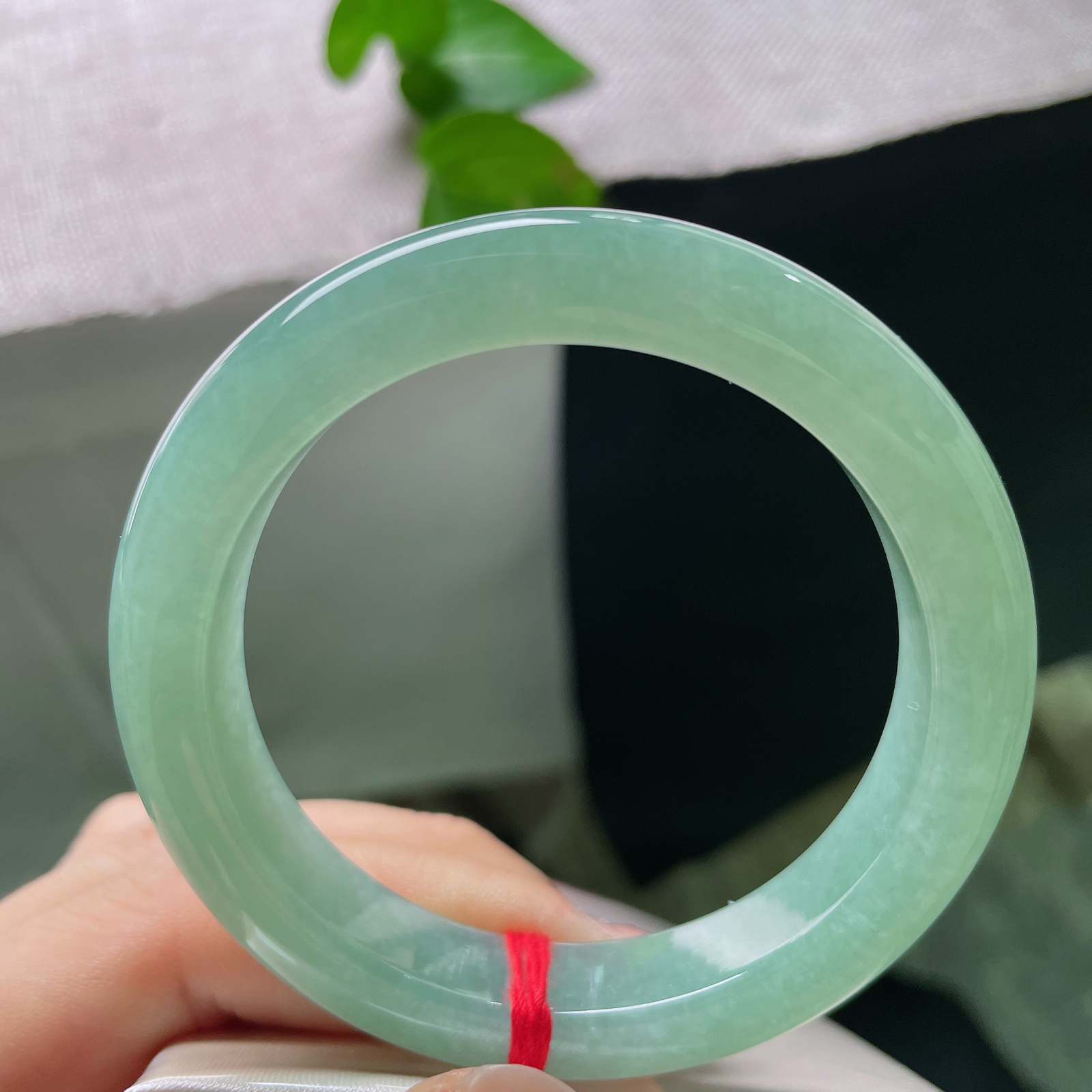 53.6/11/9绿底正圈，水润细腻，清馨怡人，秀丽清新，婉间风华，贵气，ss57392a