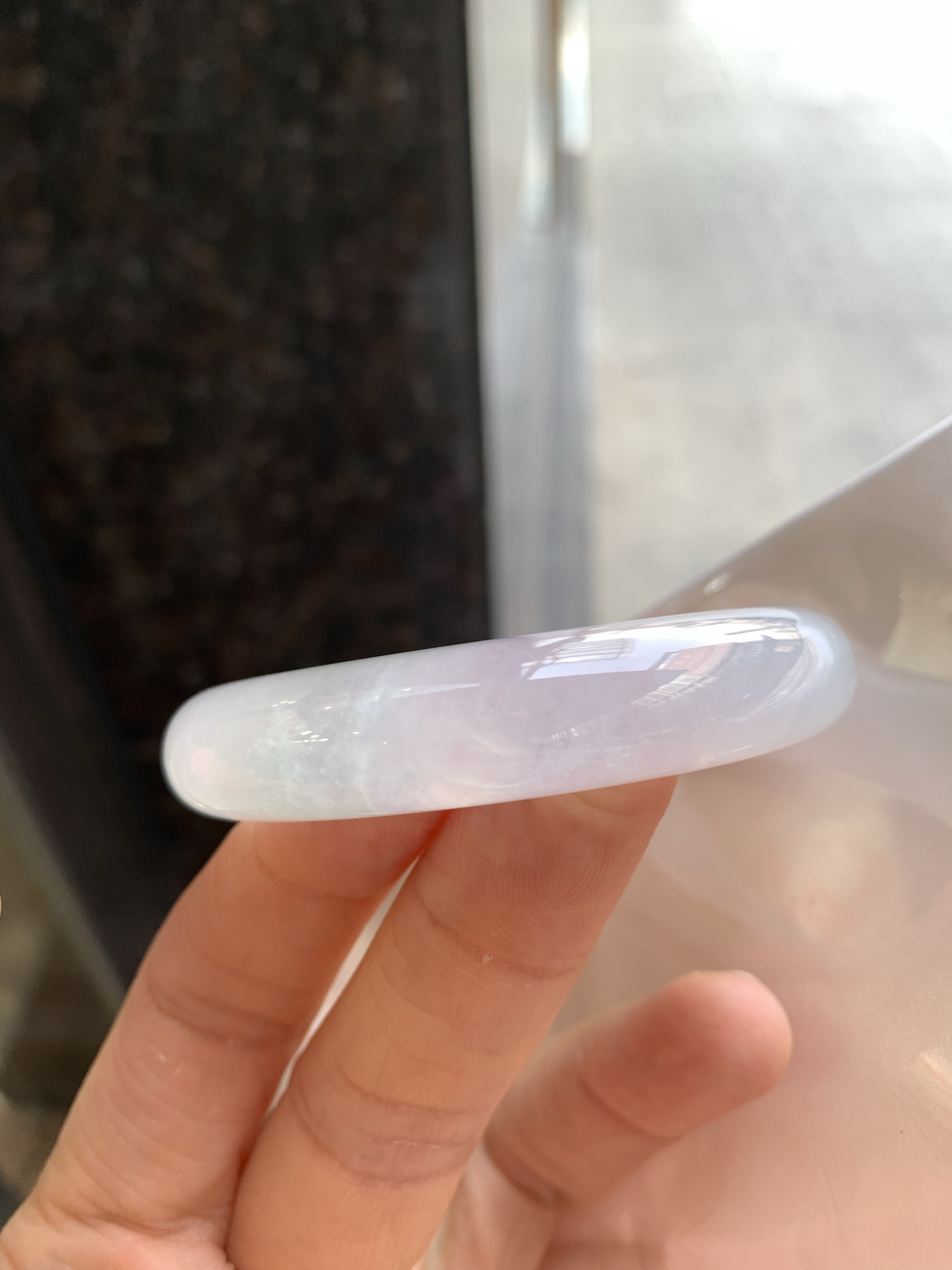 正圈冰飘绿 有纹 尺寸：52/12.5/8 起荧光