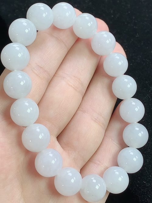 冰种玉珠手链，尺寸10.8mm，D12dlh