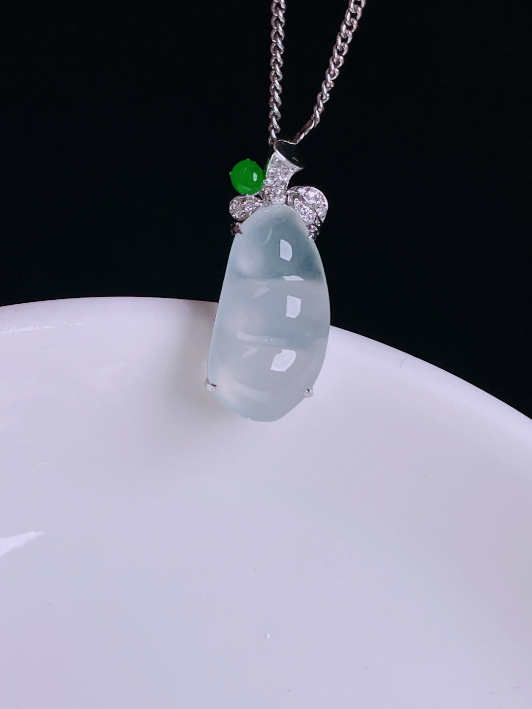 ️高冰福豆/豆子，老种起光，细底通透，尺寸：23/9.3/7裸石17.9/9.2/5mm0812