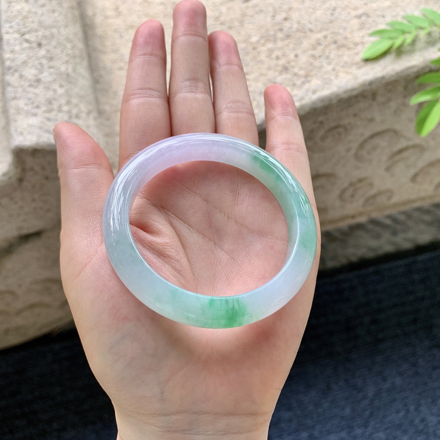 正圈51 52，圈口52.5/9.3/8，编码BA081458，描述细糯春彩，水润，种老，细腻，无裂