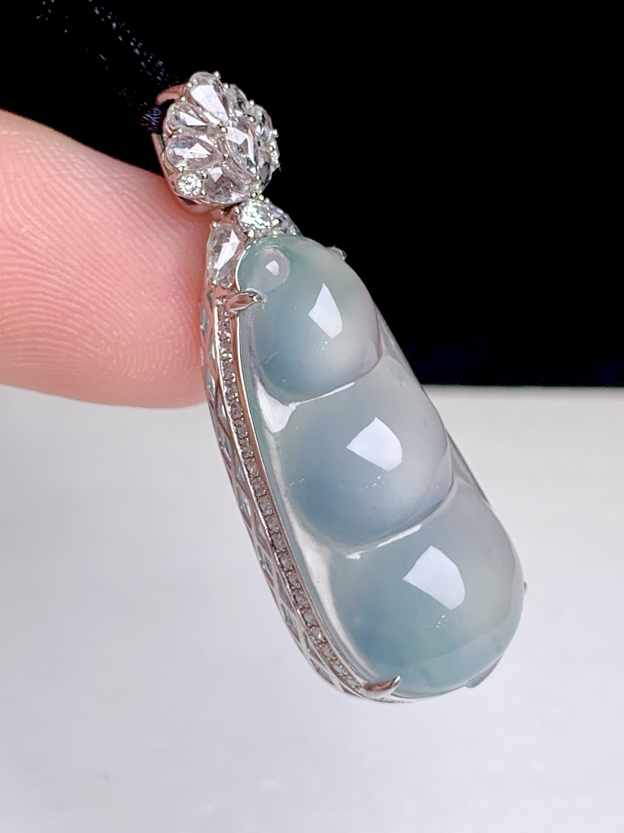 ️福豆，18k金钻镶嵌，38-14-10