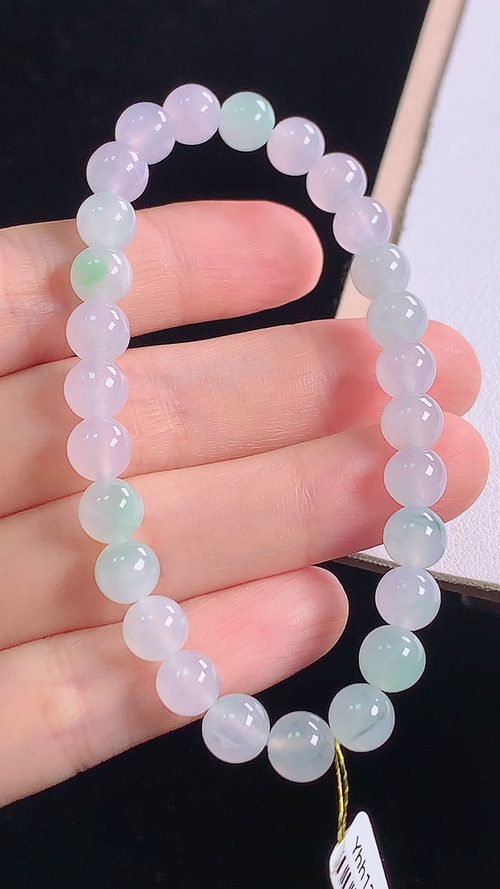 ️冰种手链，尺寸:6.7-6.7mm 7
