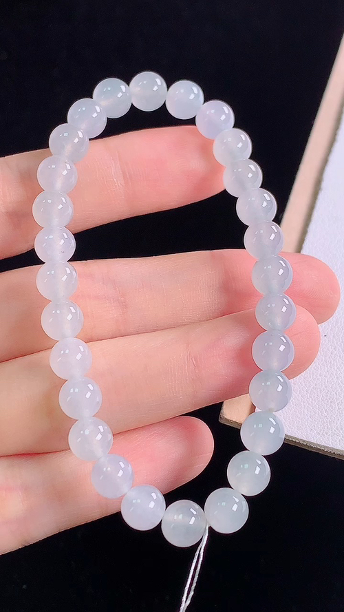 ️冰种手链，尺寸:6.6-6.6mm 7