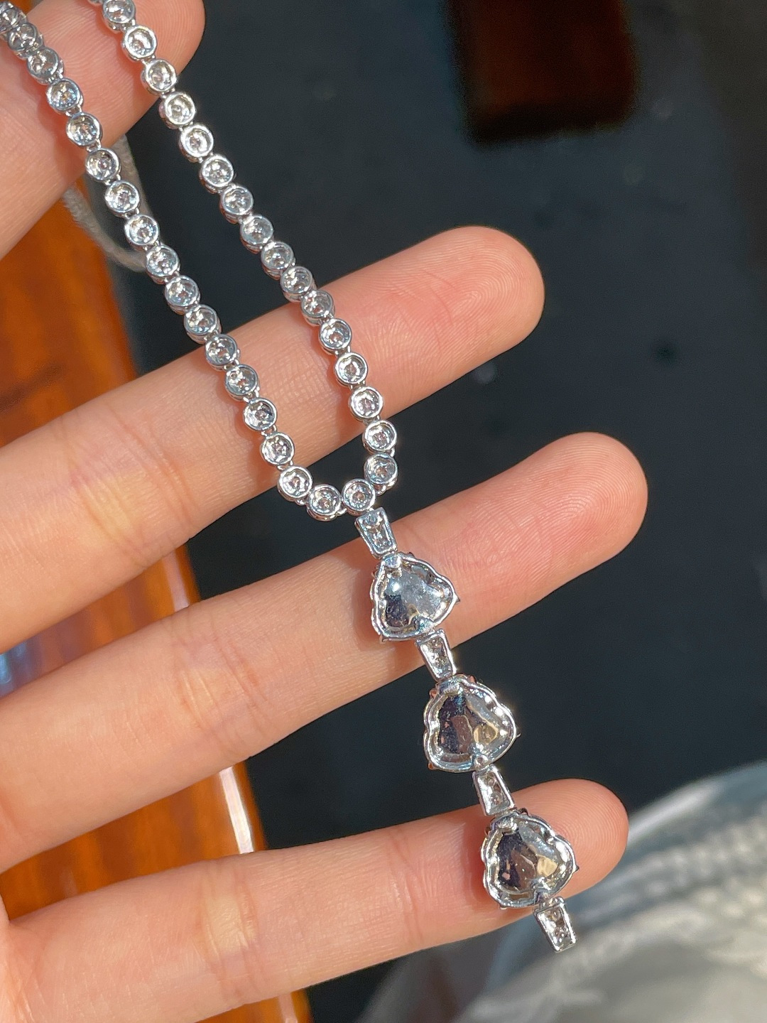 ️阳绿葫芦套链，18k金镶嵌，9-9.2-2