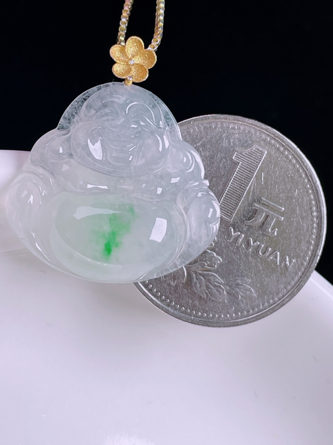 ️冰绿佛公，老种起光，细底通透，尺寸：28.3裸石24/24.7/6.3mm0814