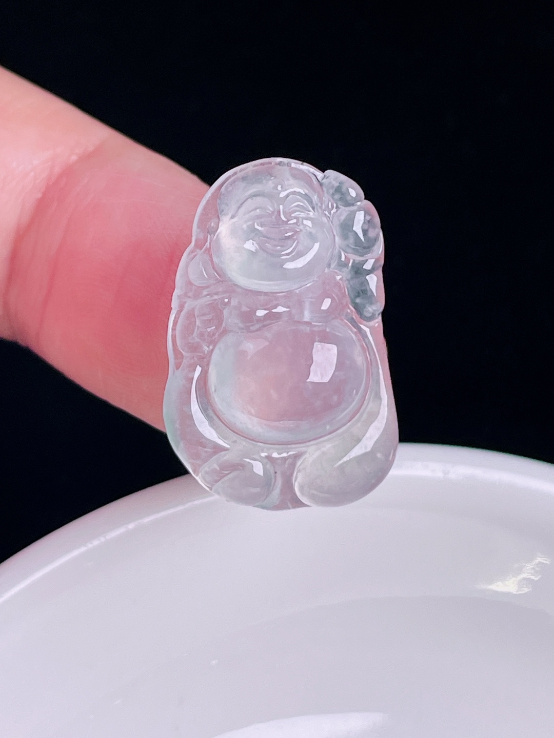️高冰布袋佛，老种起光，细底通透，尺寸：24.3/16/5.7mm0814