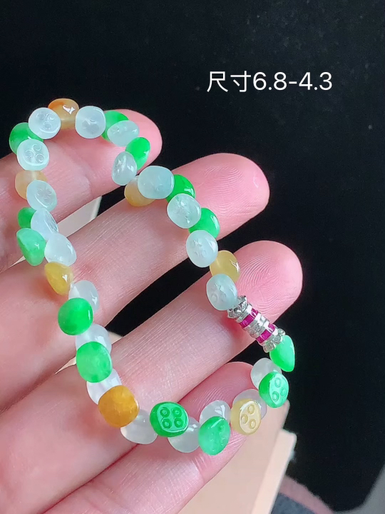 多彩手串，尺寸6.8-4.3