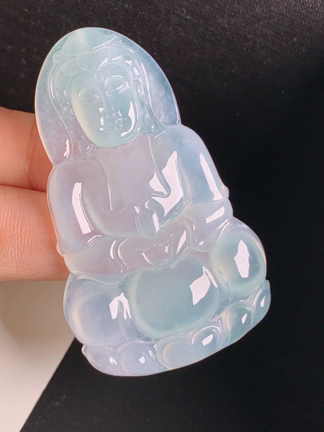 ️ 冰种观音，冰润通透，法相端庄，平安祥和