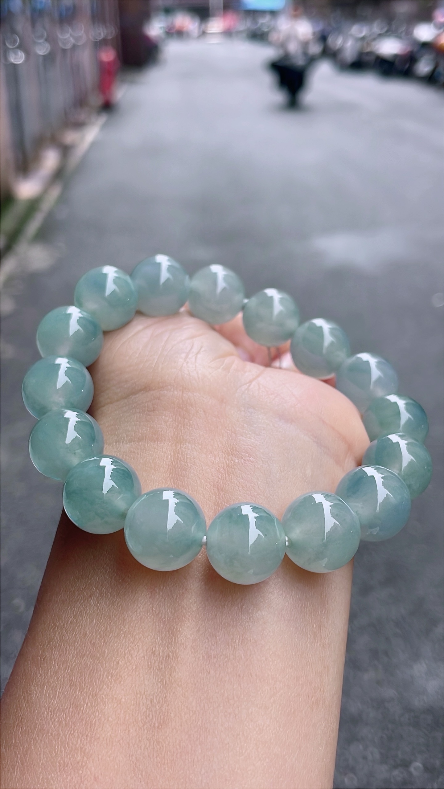 ️ 冰种晴底手链 底色浓郁，油润起胶 尺寸：13