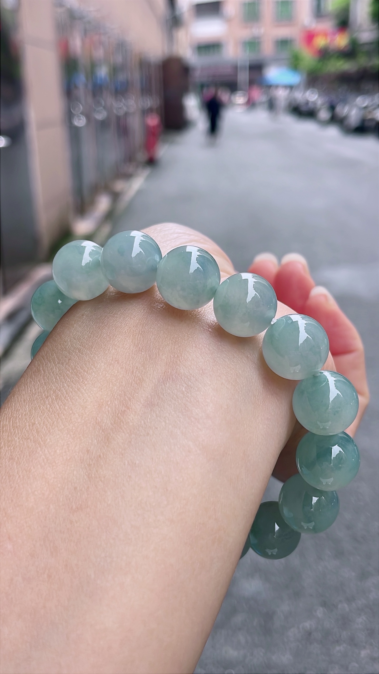 ️ 冰种晴底手链 底色浓郁，油润起胶 尺寸：13