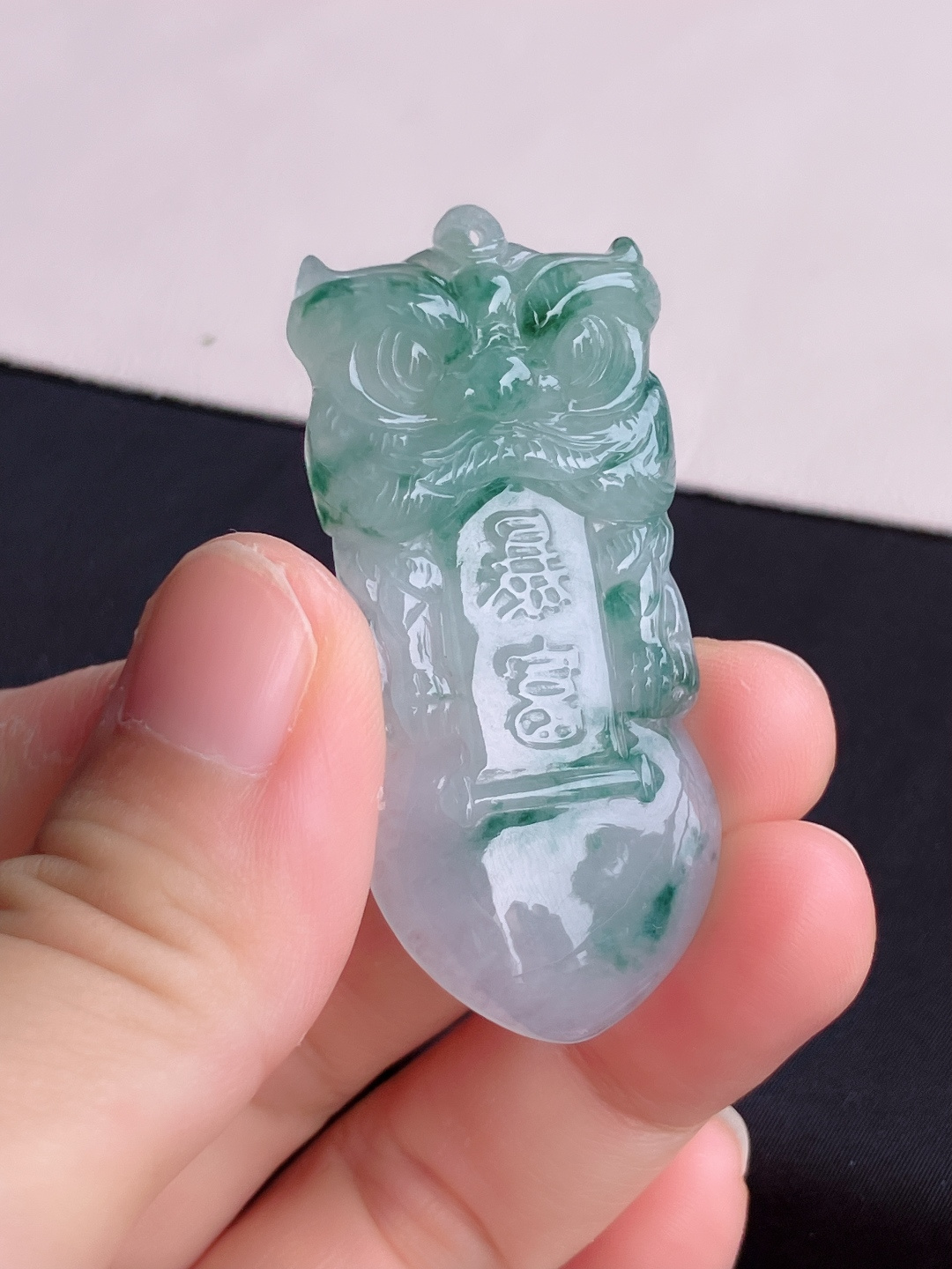 冰飘花猫头鹰，花色清爽，尺寸52.6/24.6/6/自然光实拍