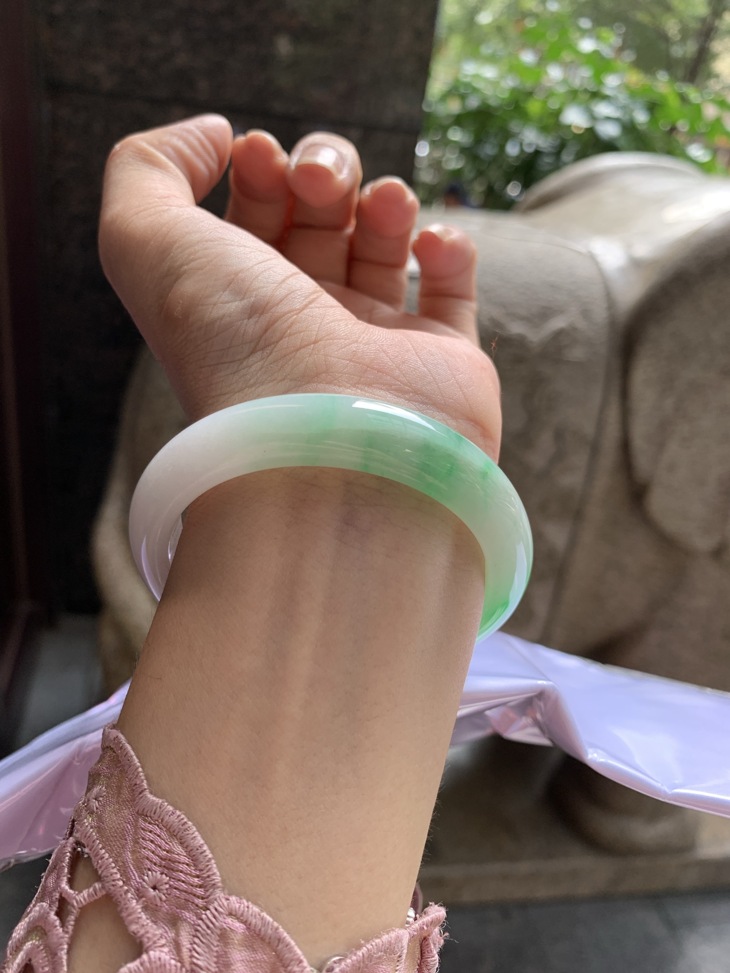 白底青正圈，53.9-7.5-11.5，0815-803-71，打灯长纹，贯穿，扣手