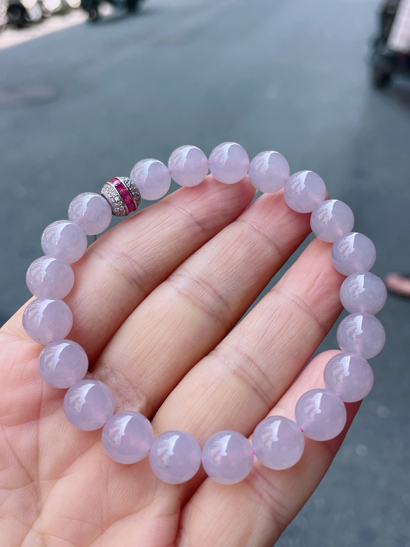 ️ 冰粉紫手串 色泽均匀，珠圆玉润 尺寸：8.8