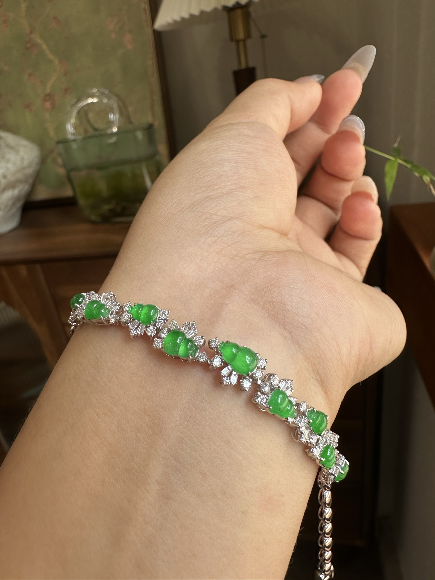 冰阳绿葫芦设计款手链