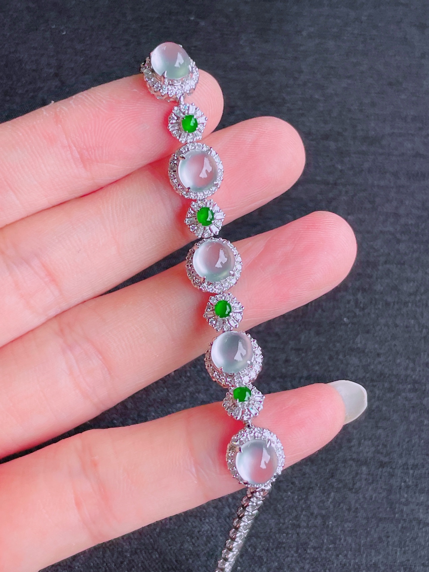 ️高冰蛋面手链，晶莹剔透，新颖时尚，6.5-5