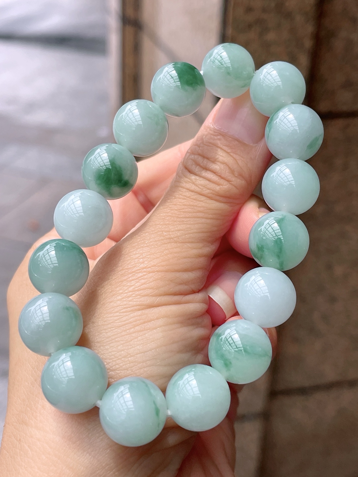 ️ 冰飘花手链 飘花灵动，个大饱满 尺寸：12.4