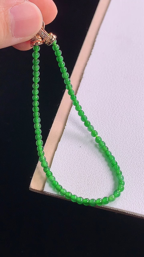 冰绿手链，尺寸:2.5-2.5mm 12