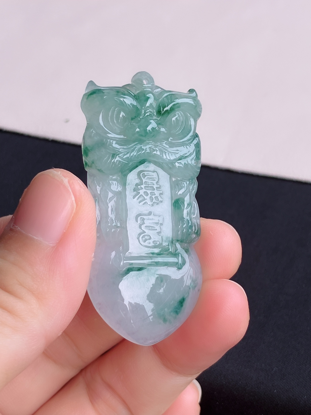冰飘花猫头鹰，花色清爽，尺寸52.6/24.6/6/自然光实拍