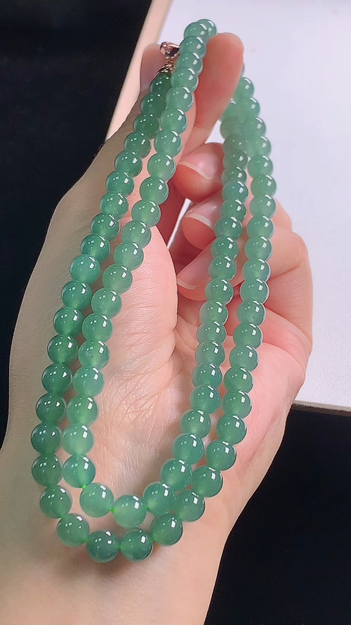 ️冰蓝项链，尺寸:6.3-6.3mm(89颗) 11