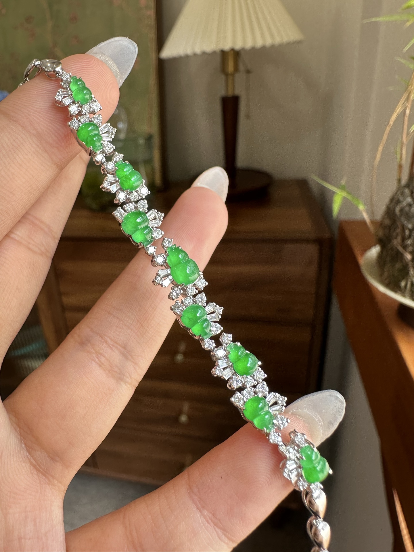 冰阳绿葫芦设计款手链