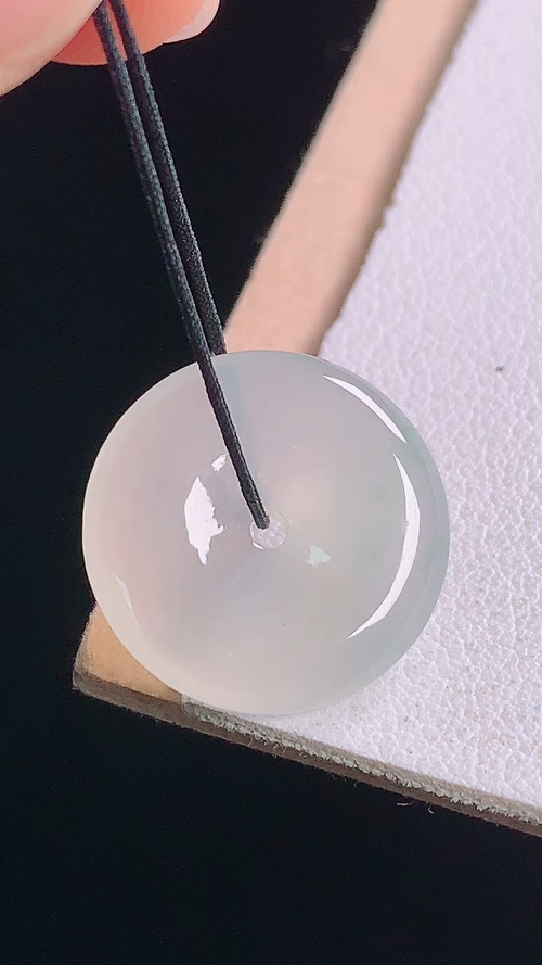 ️冰种平安扣，无裂，尺寸:16.5-3.3mm