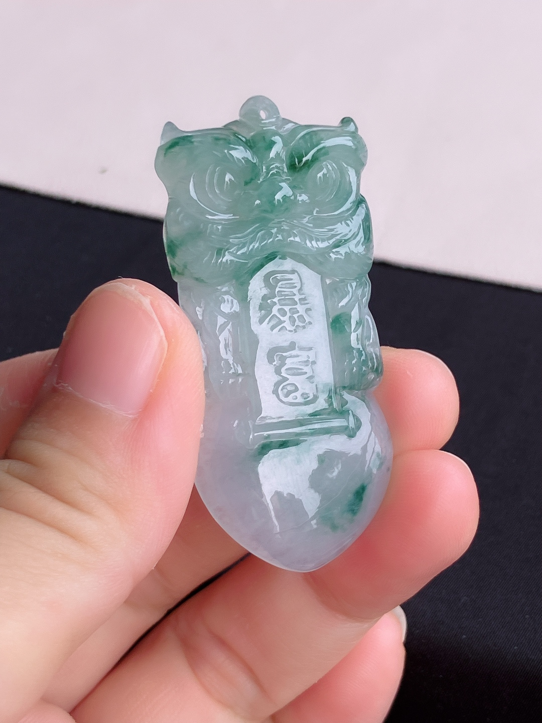 冰飘花猫头鹰，花色清爽，尺寸52.6/24.6/6/自然光实拍