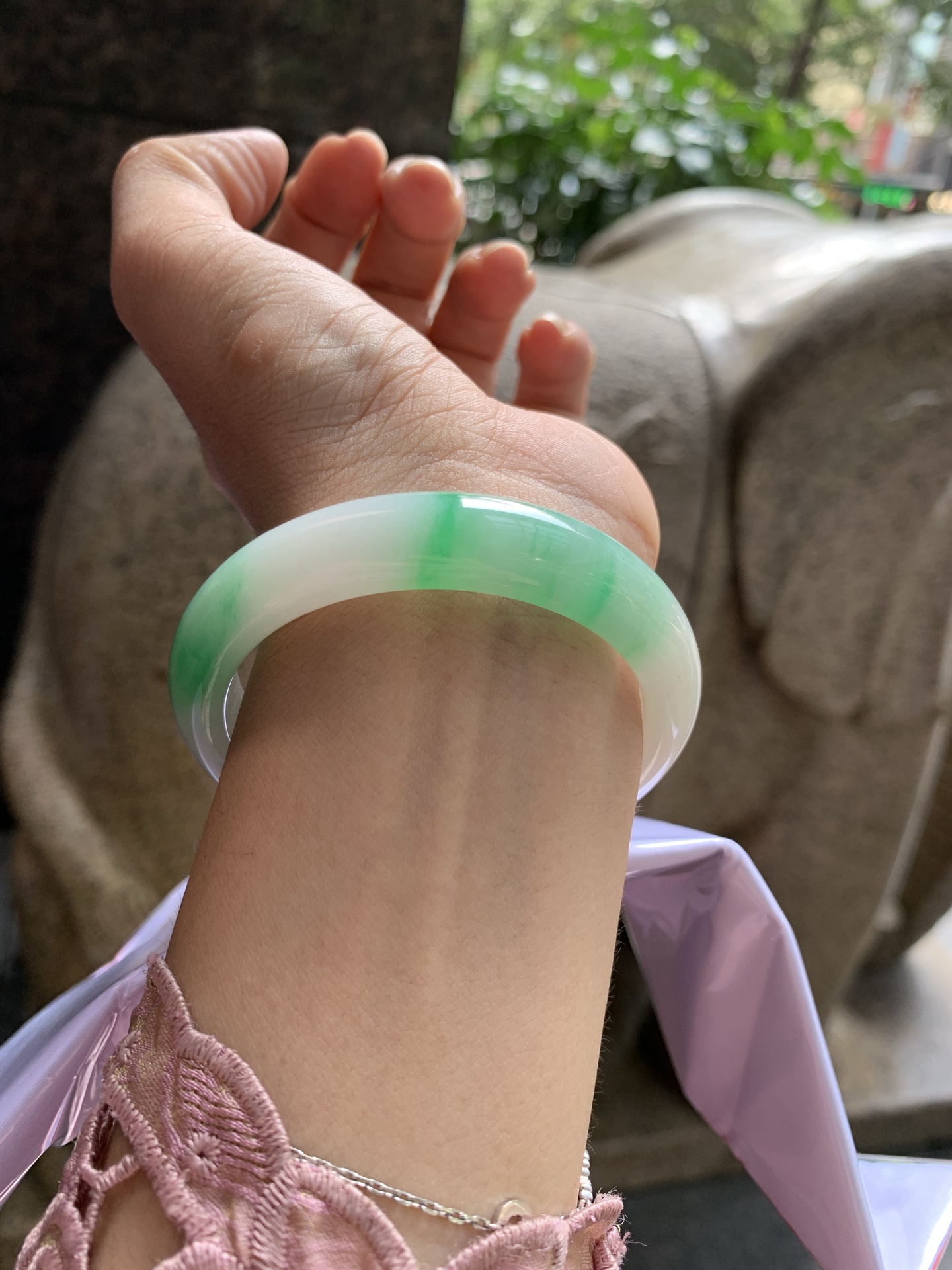 白底青正圈，53.9-7.5-11.5，0815-803-71，打灯长纹，贯穿，扣手