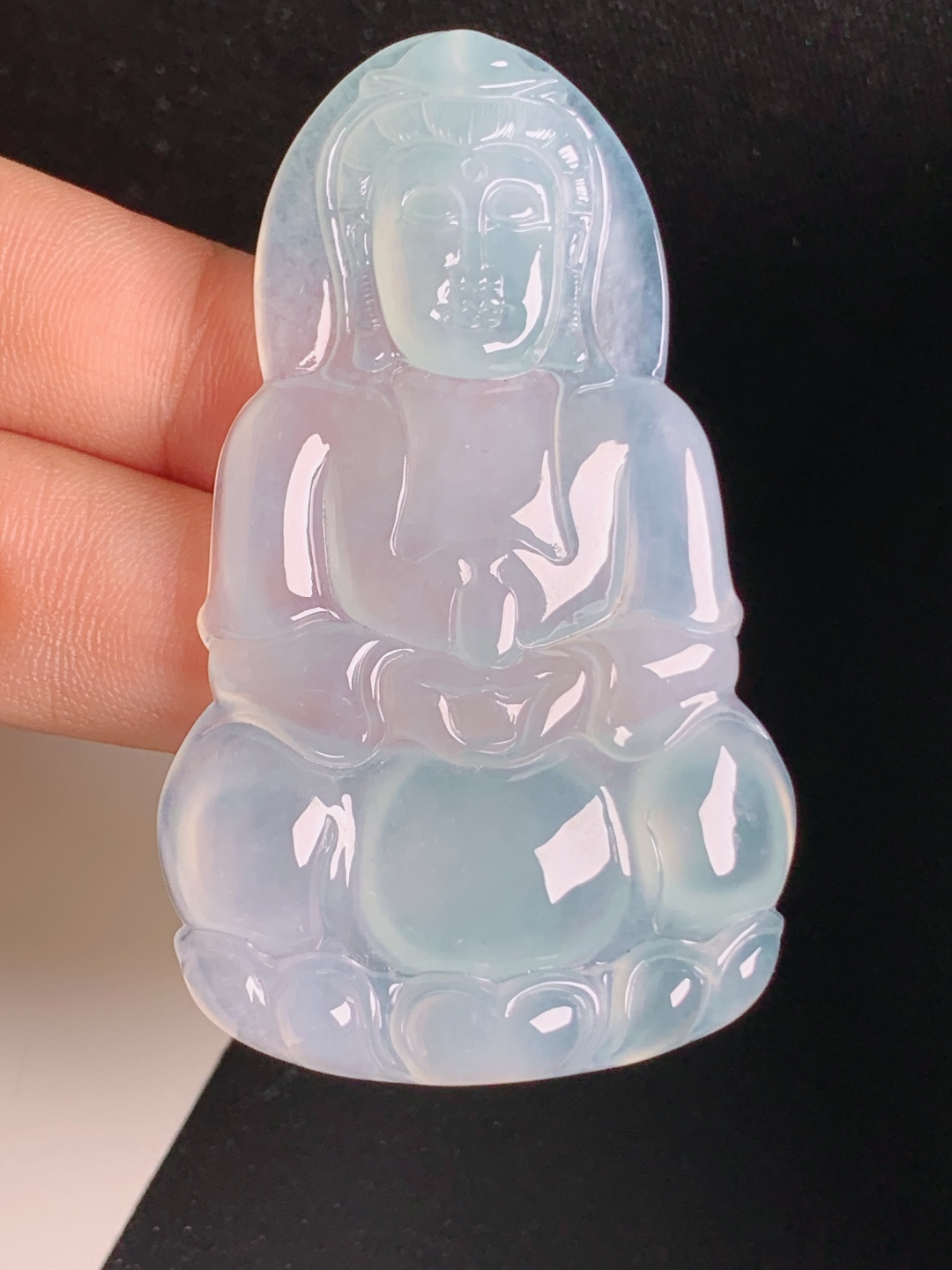 ️ 冰种观音，冰润通透，法相端庄，平安祥和