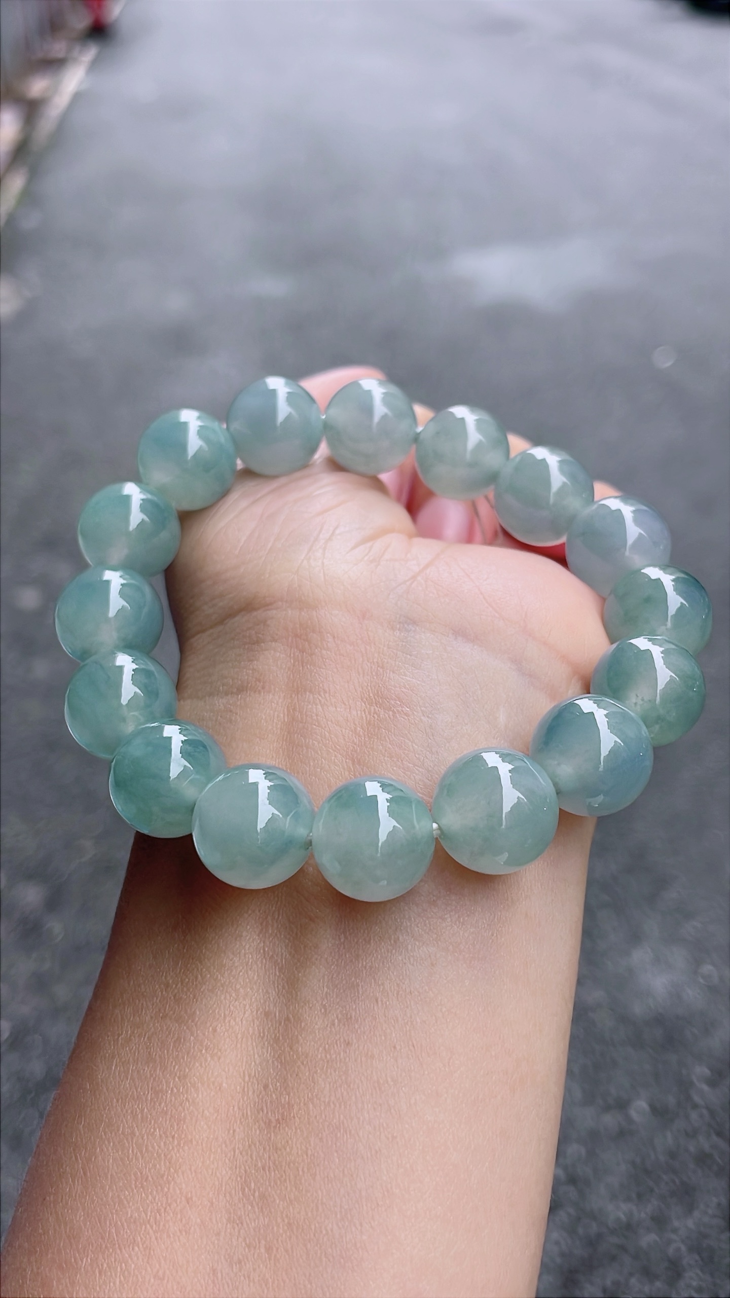 ️ 冰种晴底手链 底色浓郁，油润起胶 尺寸：13