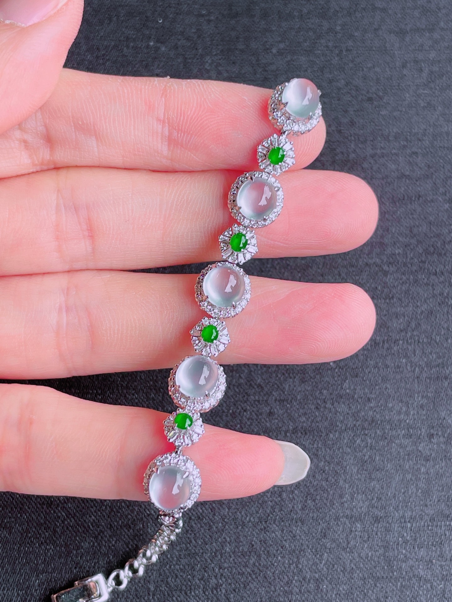 ️高冰蛋面手链，晶莹剔透，新颖时尚，6.5-5