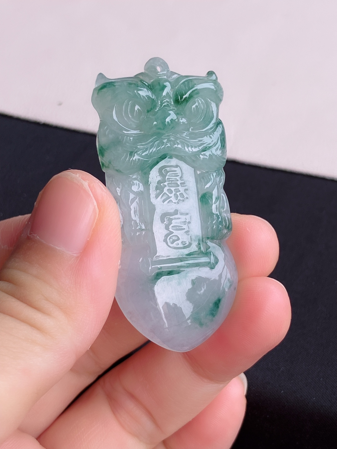 冰飘花猫头鹰，花色清爽，尺寸52.6/24.6/6/自然光实拍