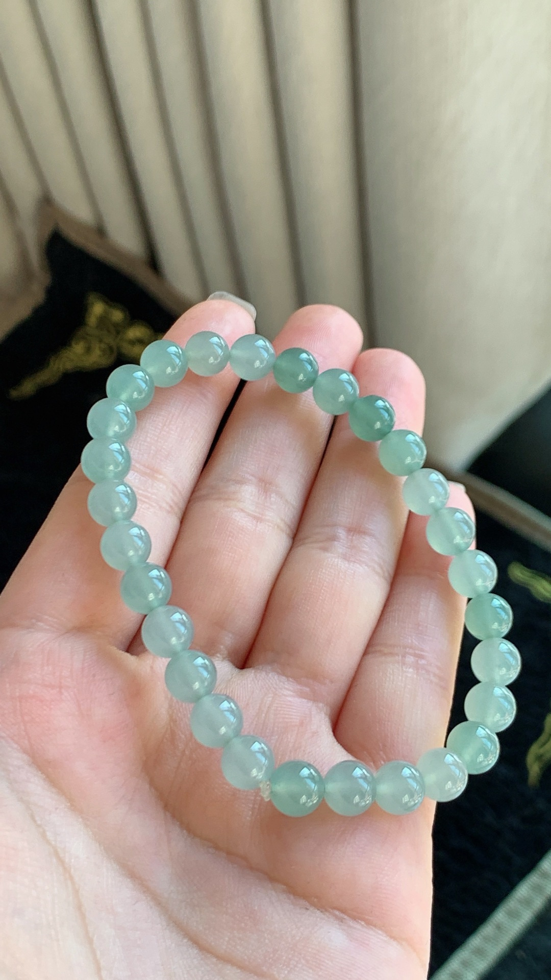 ️天然翡翠，冰晴细腻手串，尺寸7 ae813