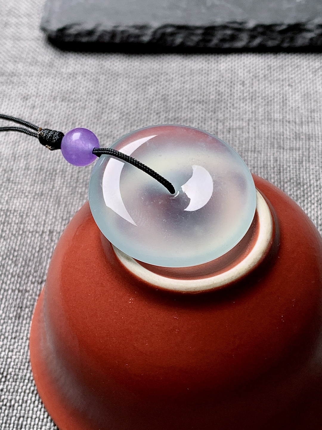 ️冰种平安扣，水润种老 0816 尺寸25.7*4.9